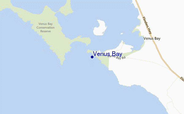 carte de localisation de Venus Bay