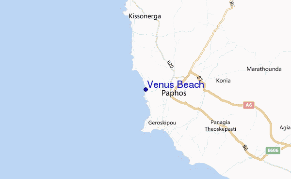 carte de localisation de Venus Beach