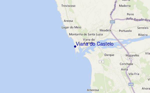 carte de localisation de Viana do Castelo