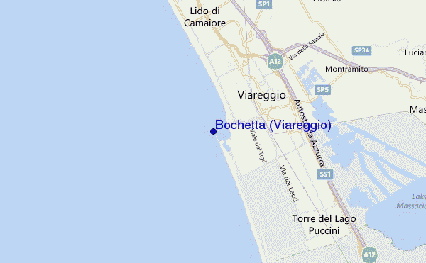carte de localisation de Bochetta (Viareggio)