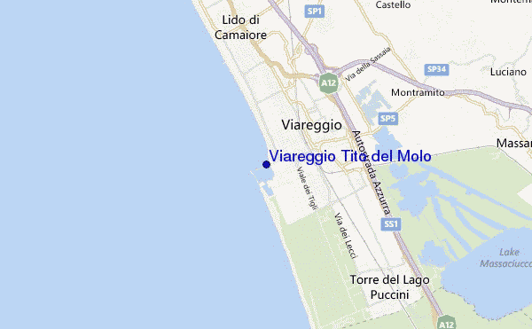 carte de localisation de Viareggio Tito del Molo
