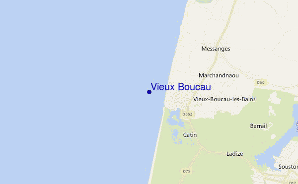 carte de localisation de Vieux Boucau