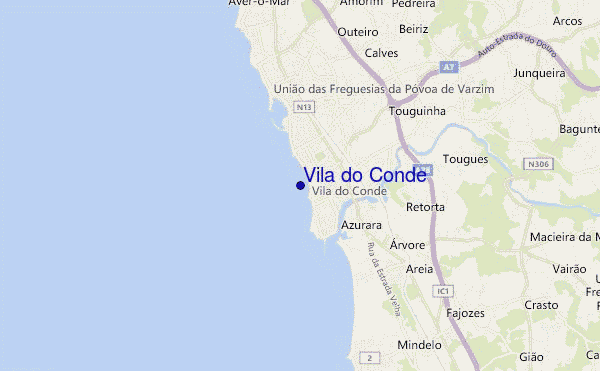 carte de localisation de Vila do Conde