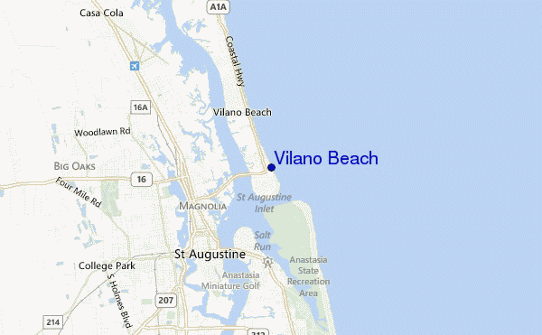 carte de localisation de Vilano Beach