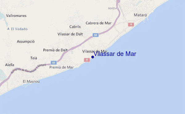 carte de localisation de Vilassar de Mar