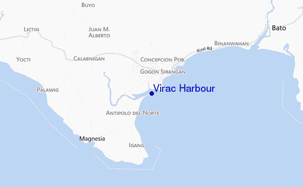 carte de localisation de Virac Harbour
