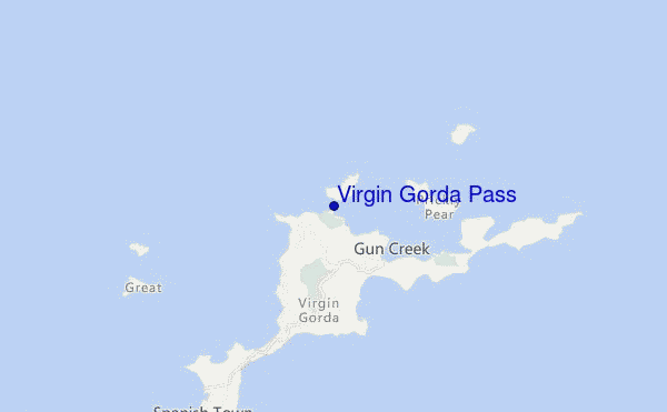 carte de localisation de Virgin Gorda Pass
