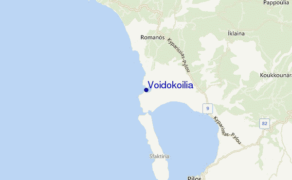 carte de localisation de Voidokoilia