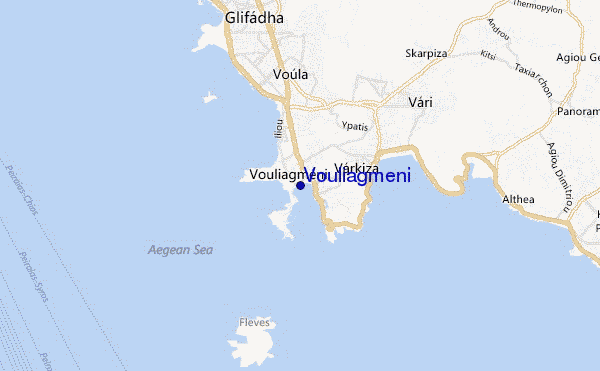 carte de localisation de Vouliagmeni