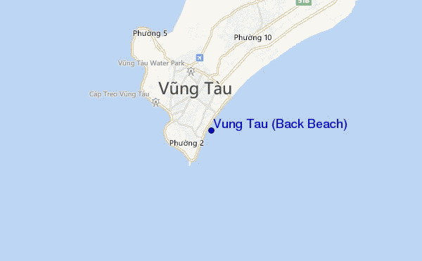 carte de localisation de Vung Tau (Back Beach)