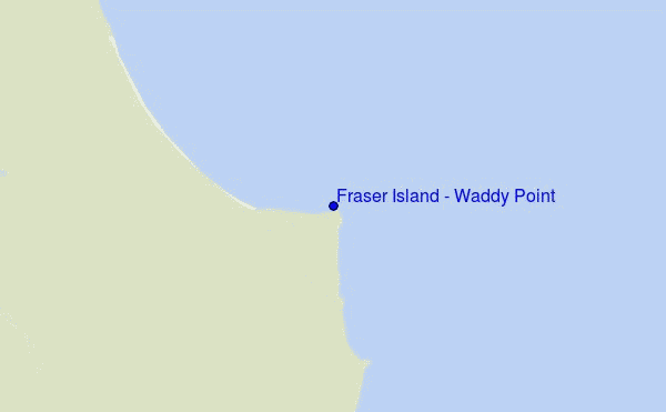 carte de localisation de Fraser Island - Waddy Point