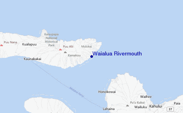 Waialua Rivermouth Location Map