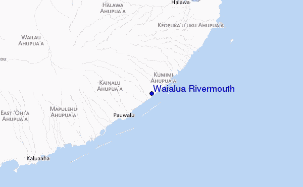 carte de localisation de Waialua Rivermouth