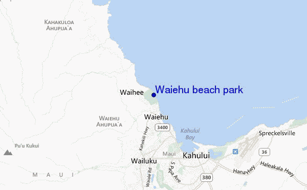 carte de localisation de Waiehu beach park