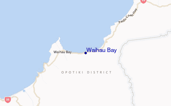 carte de localisation de Waihau Bay
