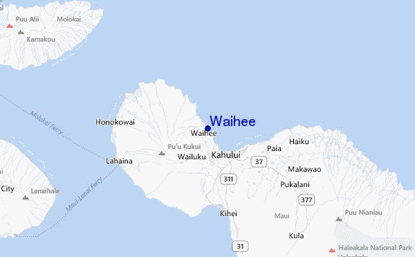 Waihee Location Map