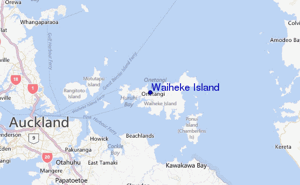 Waiheke Island Location Map