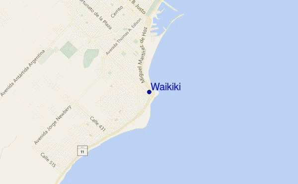 carte de localisation de Waikiki