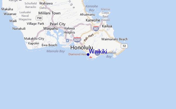 Waikiki Location Map