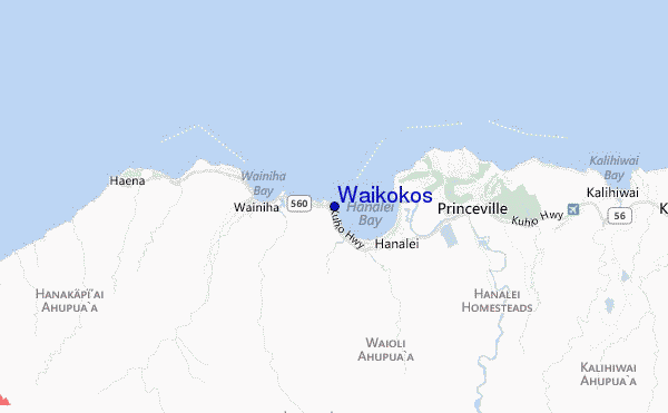 carte de localisation de Waikokos