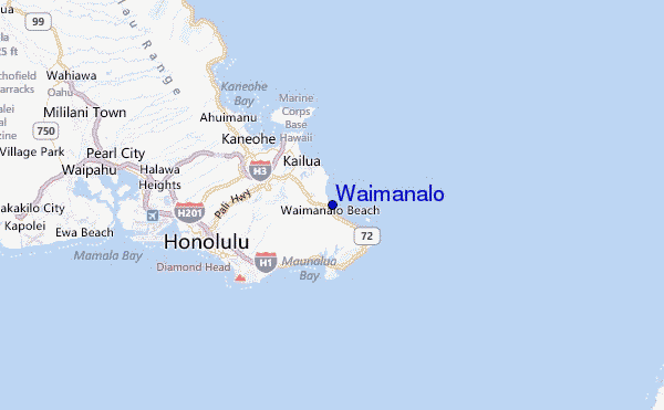 Waimanalo Location Map