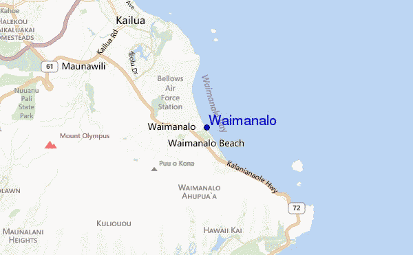 carte de localisation de Waimanalo