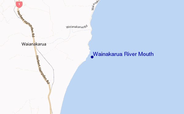 carte de localisation de Wainakarua River Mouth