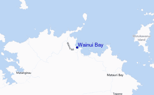 carte de localisation de Wainui Bay