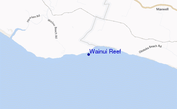 carte de localisation de Wainui Reef