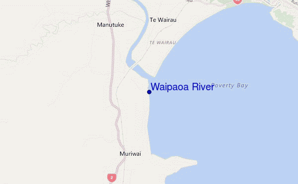 carte de localisation de Waipaoa River