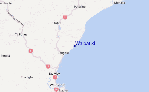 Waipatiki Location Map