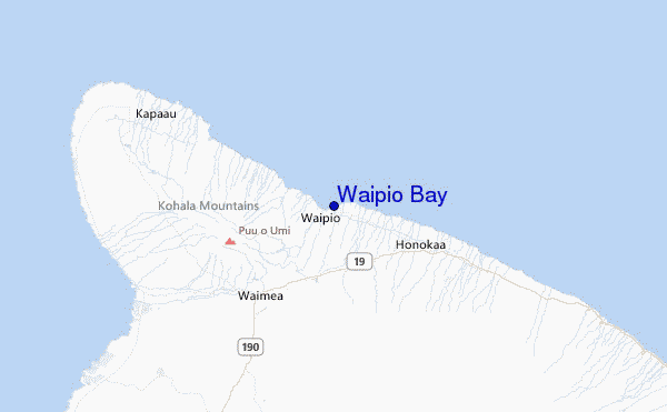 Waipio Bay Location Map