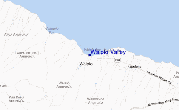 carte de localisation de Waipio Valley