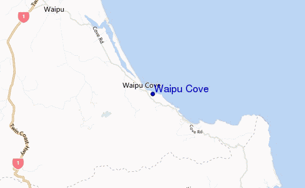 carte de localisation de Waipu Cove