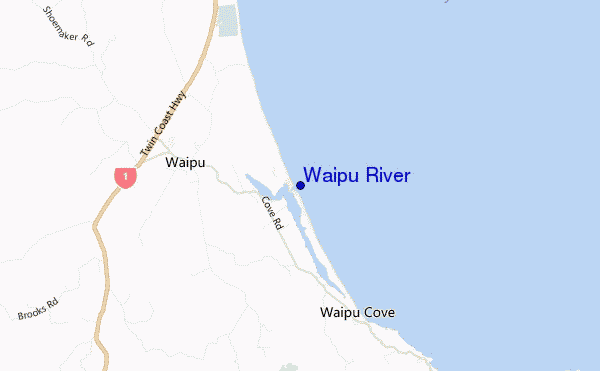 carte de localisation de Waipu River