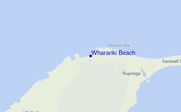 carte de localisation de Wharariki Beach