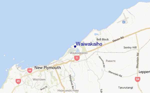 carte de localisation de Waiwakaiho
