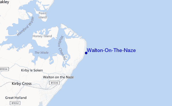 carte de localisation de Walton-On-The-Naze