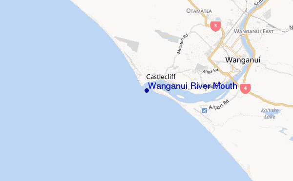 carte de localisation de Wanganui River Mouth