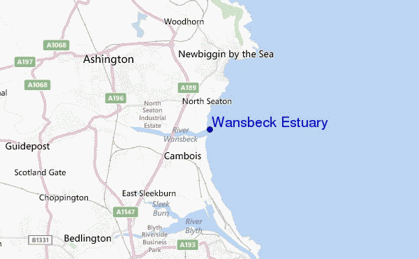 carte de localisation de Wansbeck Estuary