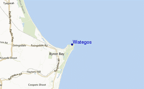 carte de localisation de Wategos