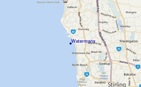 carte de localisation de Watermans