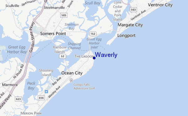 carte de localisation de Waverly