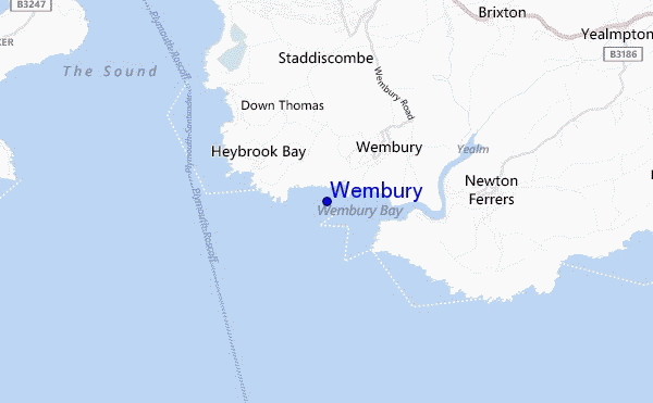 carte de localisation de Wembury