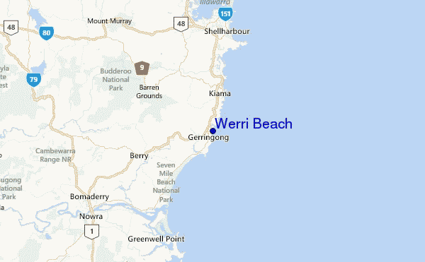 Werri Beach Location Map