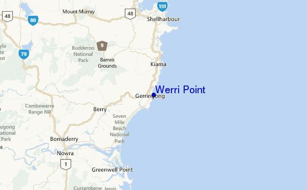 Werri Point Location Map