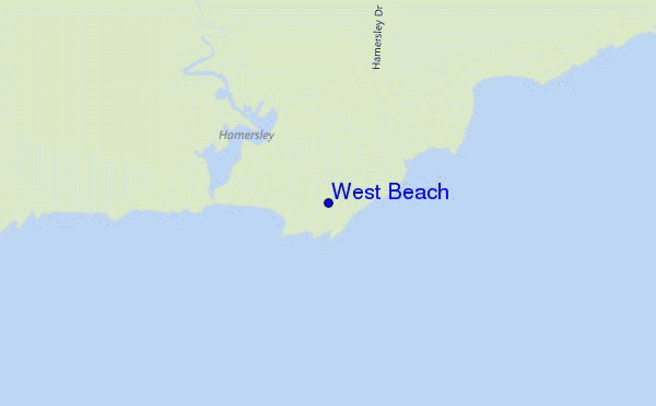 carte de localisation de West Beach