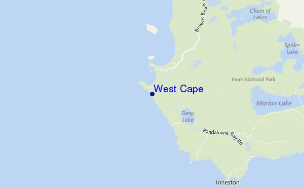 carte de localisation de West Cape