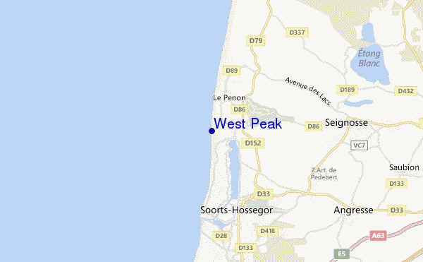 carte de localisation de West Peak
