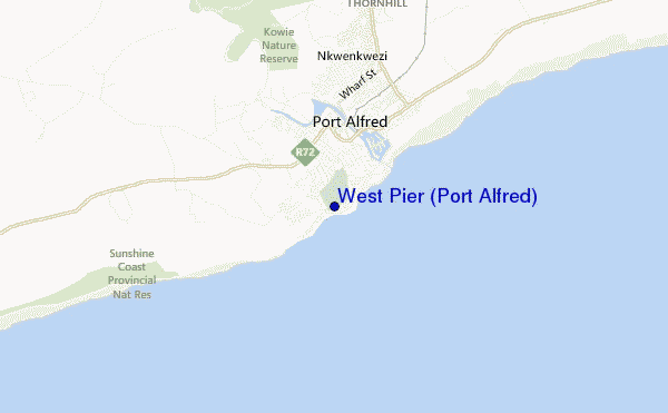 carte de localisation de West Pier (Port Alfred)